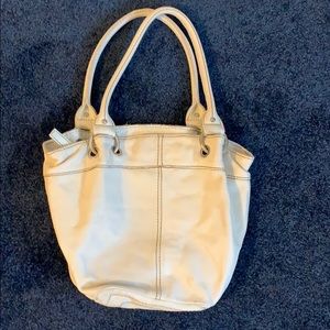 White shoulder purse